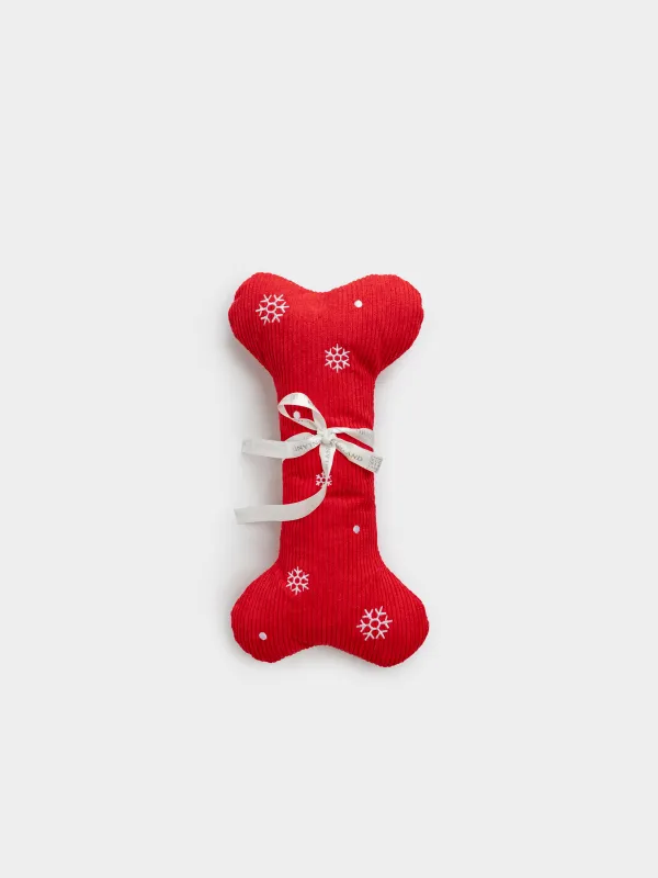 Игрушка для собак, 30 см, с пищалкой, Косточка, Christmas pet, image-0