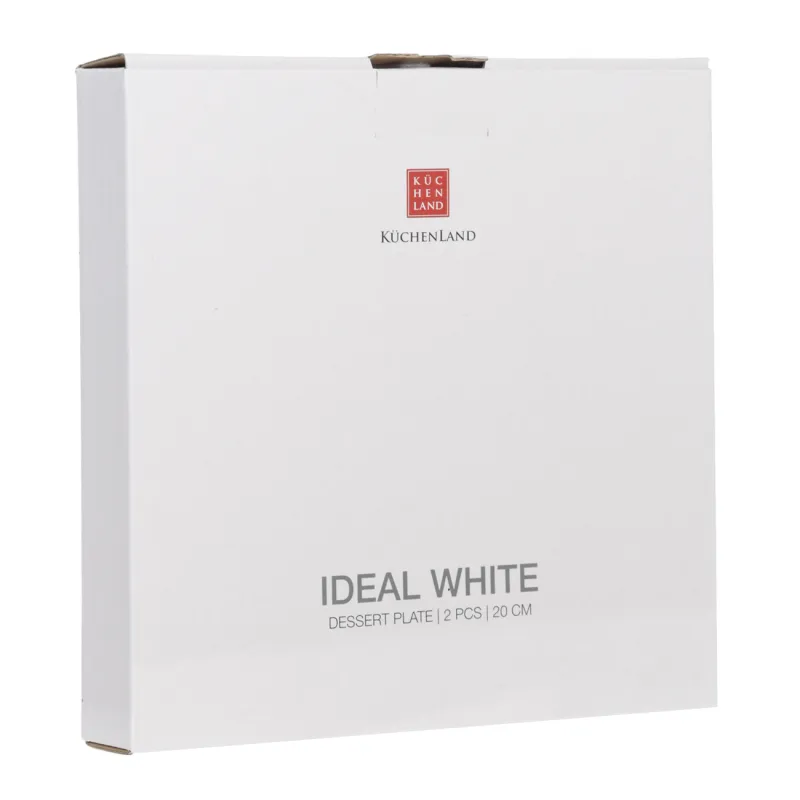 Тарелка десертная, 20 см, 2 шт, фарфор F, белая, Ideal white, image-3