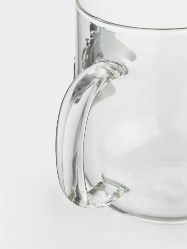 Кружка, 580 мл, стекло Б/металл, Серебристая лошадь, Lux elements, image-2