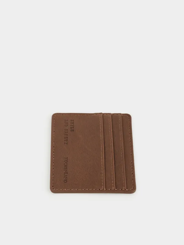 Картхолдер, 10х8 см, полиуретан, коричневый, Laconic, image-2