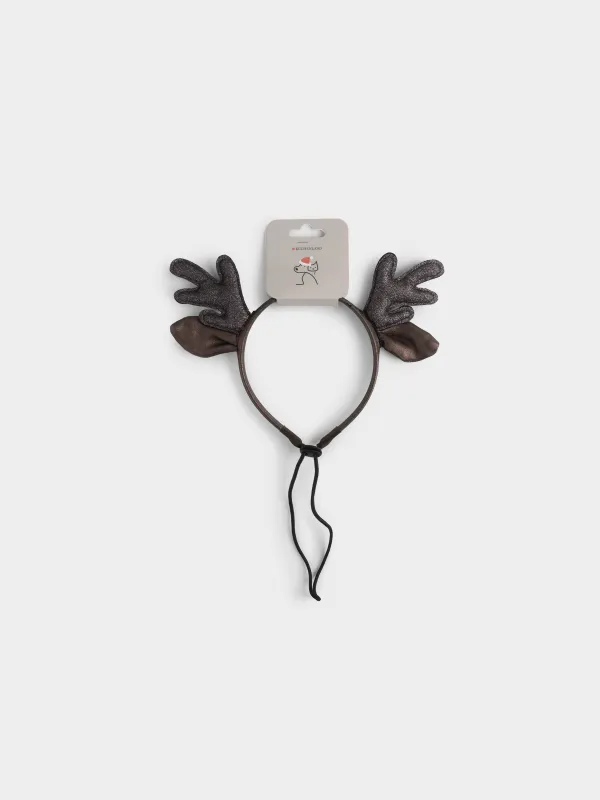 Ободок для животных Рожки, Christmas pet, image-3