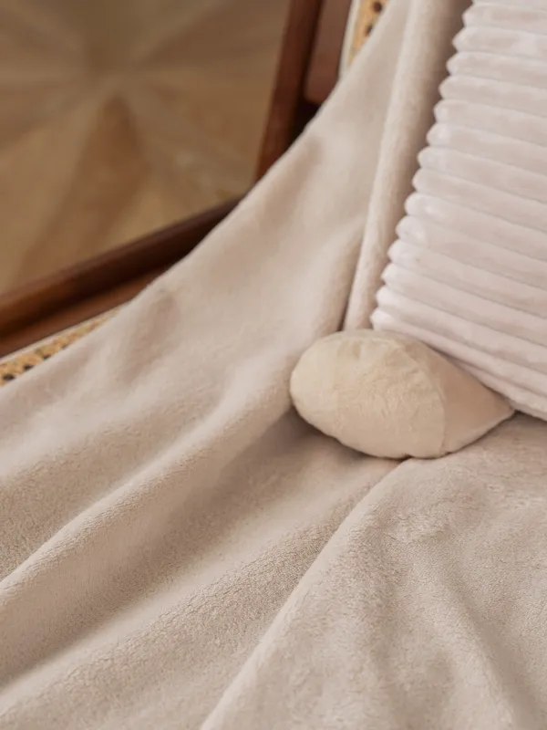 Плед с подушкой, 130х210 см, флис/плюш, бежевый, Заяц, Plush animals, image-6