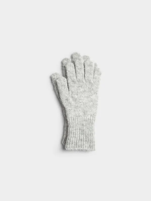 Перчатки с добавлением шерсти и люрекса Knitting fuzz, image-1