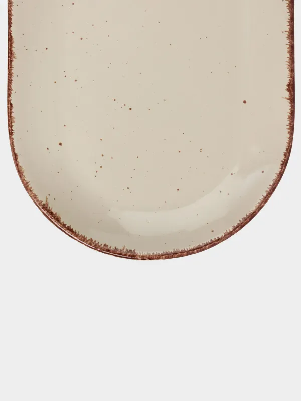 Блюдо, в крапинку, бежевое, Speckled, image-2