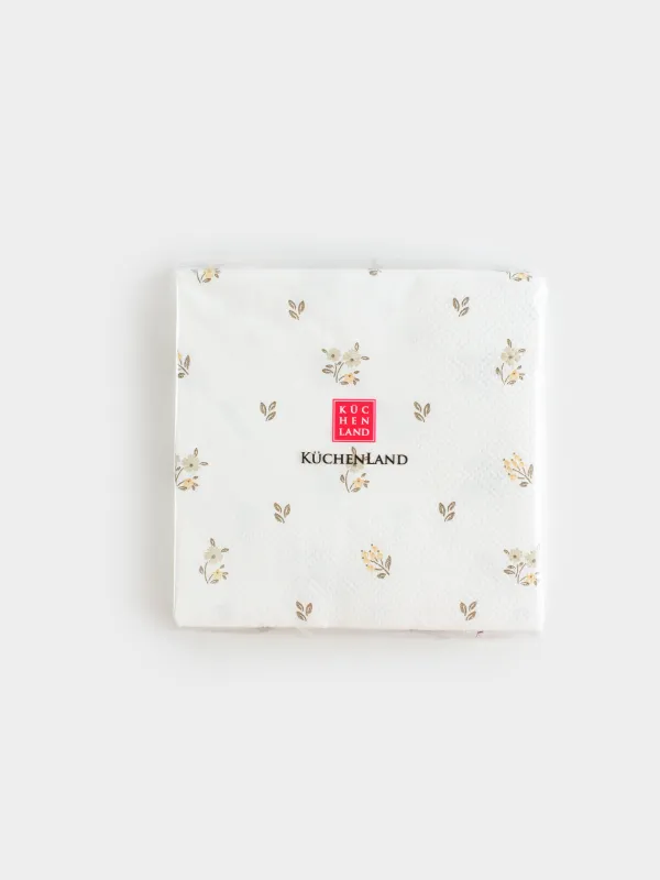 Салфетки бумажные, 21х21 см, 20 шт, La flore, image-4
