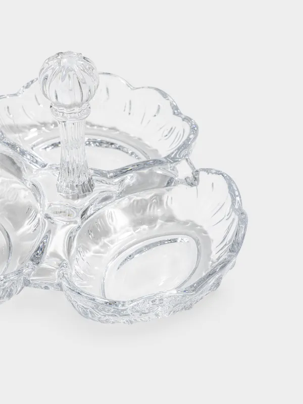 Менажница с декором,, 20х13 см, стекло, Clear pattern, image-2