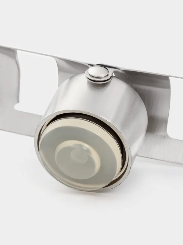 Пробка для бутылки шампанского, 6 см, металл, серебристая, Bar, image-5