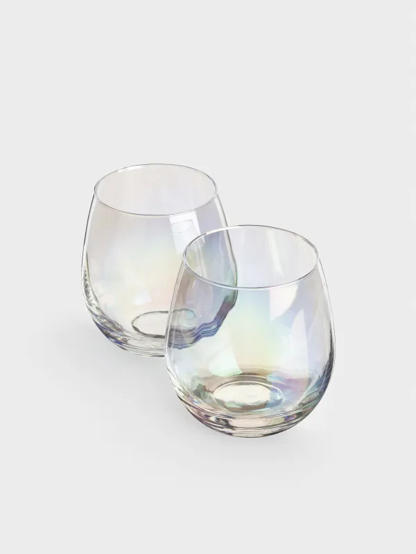 Стакан, 10 см, 460 мл, 2 шт, стекло, перламутр, Floyd polar, image-2