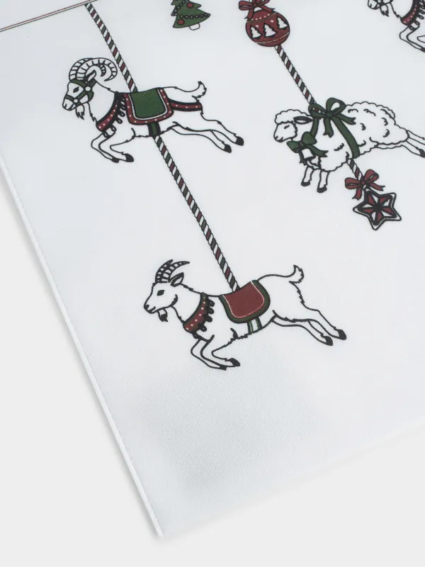 Мешок подарочный, 40х56 см, с завязками, Карусель, Christmas lamb, image-1