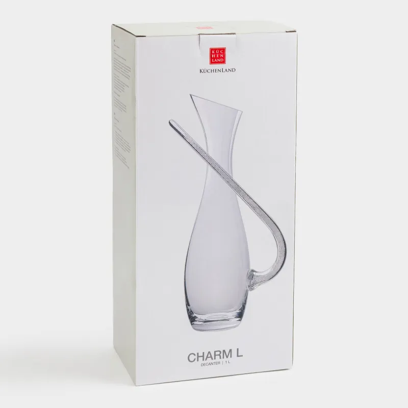 Декантер, 1 л, с ручкой, кристальное стекло/стразы, Charm L, image-3