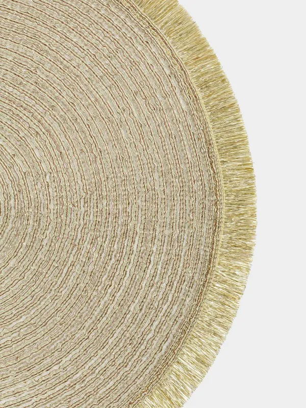 Салфетка под приборы, 38 см, с бахромой, Rotary shine, image-1