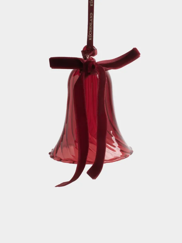 Игрушка елочная, 10 см, Колокольчик с бантиком, Figure christmas, image-1