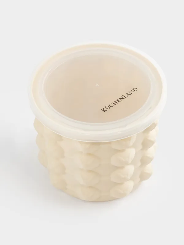 Форма для льда, 11х10 см, 40 отд, с крышкой, силикон/пластик, молочная, Soft kitchen, image-1