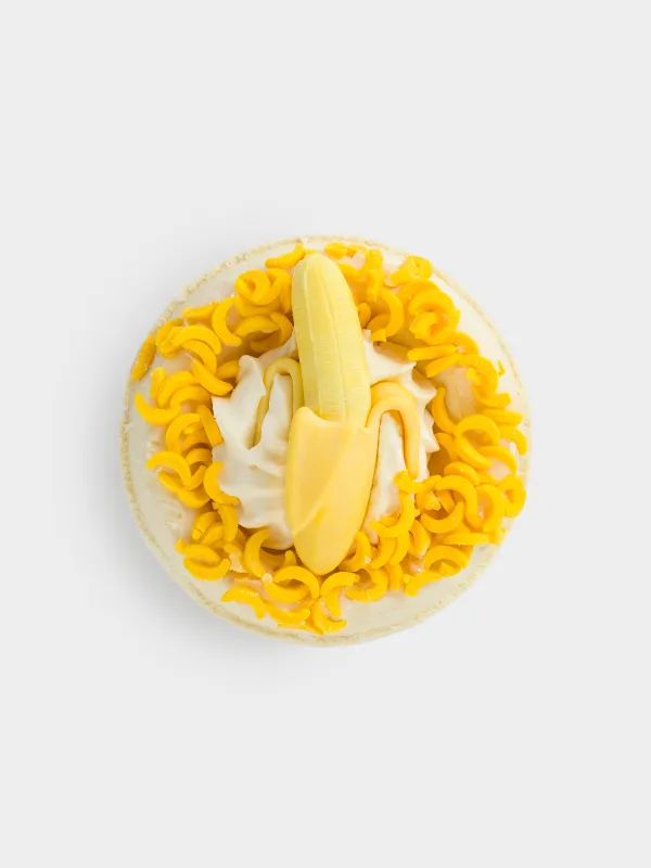 Бомбочка для ванны, 130 гр, с игрушкой, желтая, Банан и ваниль, Банан, Fruits spa, image-0