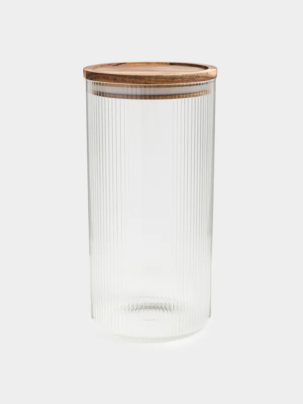 Банка для сыпучих продуктов, 1,7 л, Ravi wood, image-0