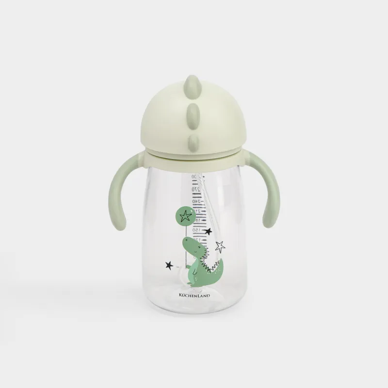 Бутылка-поильник, детская, 360 мл, тритан, зеленая, Динозаврик, Dino