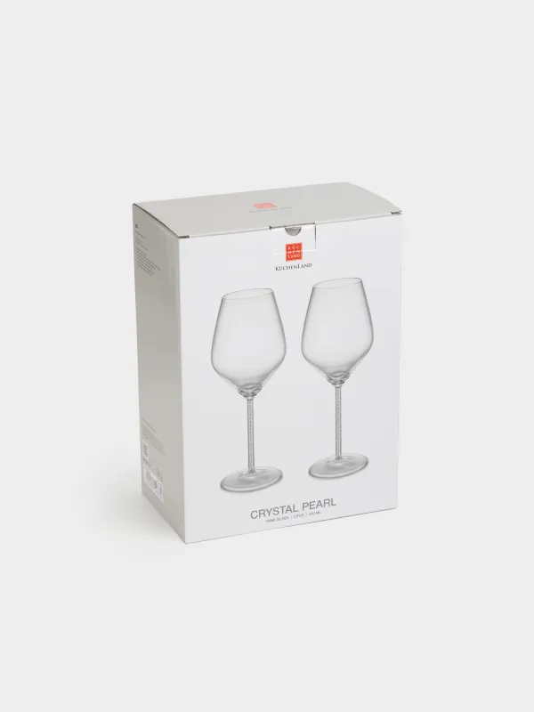 Бокал для вина, 450 мл, 2 шт, с жемчужинами, стекло/пластик, Crystal pearl, image-5