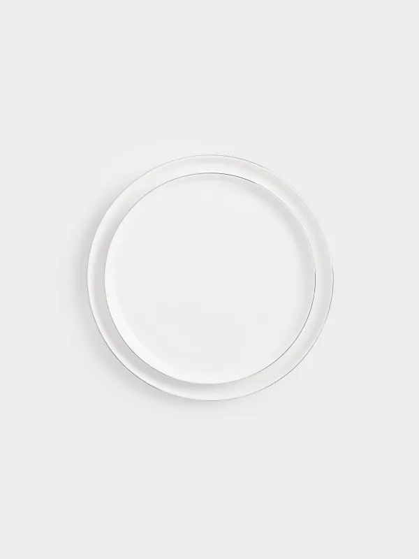 Сервиз обеденный, с серебристым кантом, белый, Ideal silver, image-1