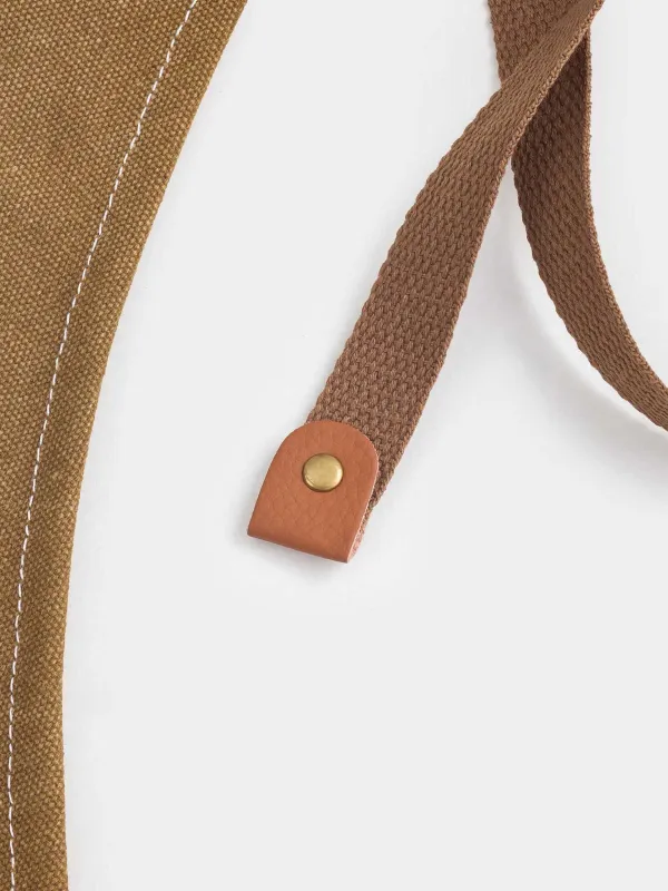 Фартук, 58х78 см, с карманами, с держателем, терилен/хлопок/искусственная кожа, коричневый, BBQ, image-4