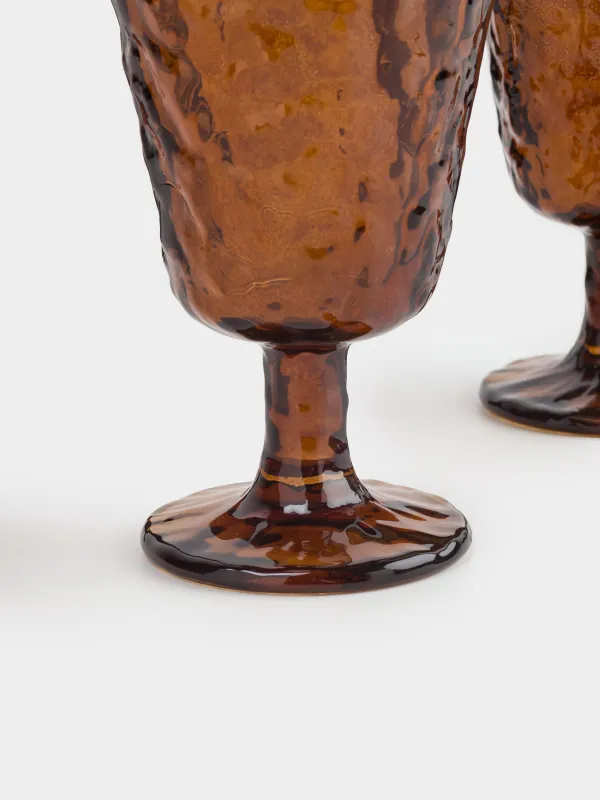 Бокал-кубок для вина, 260 мл, 2 шт, стекло Р, коричневый, Frozen, image-3