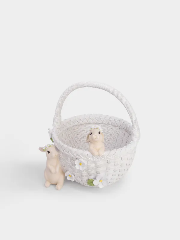 Конфетница, 21х24 см, Кролики в корзинке, Natural Easter, image-1