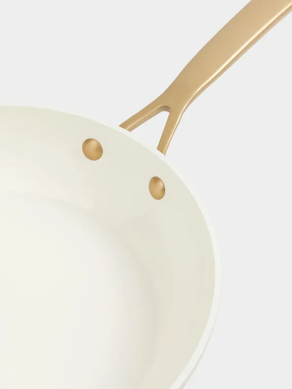 Сковорода, 24 см, с покрытием, алюминий, молочная, Piatto gold, image-2