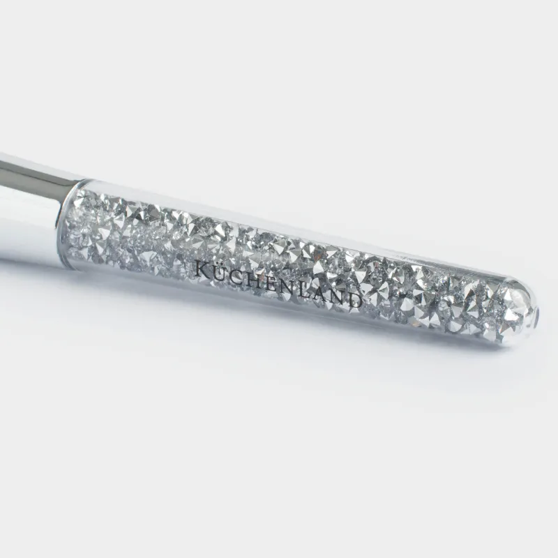 Кисть для пудры, 16 см, искусственный ворс/пластик, серебристая, Beauty makeup, image-3