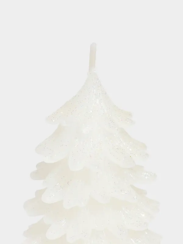 Свеча, 6х11 см, белая, Елка, Fir candle, image-1