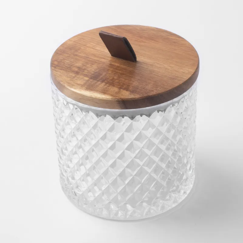 Конфетница, 11х11 см, с крышкой, стекло Р/дерево, Naiad, image-1