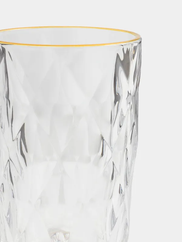 Стакан, 340 мл, с золотистым кантом, Rhomb gold, image-2