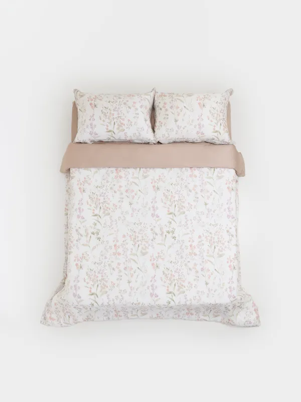 КПБ евро, тенсель 300 ТС, молочно-бежевый, Ветви, Tencel, image-0