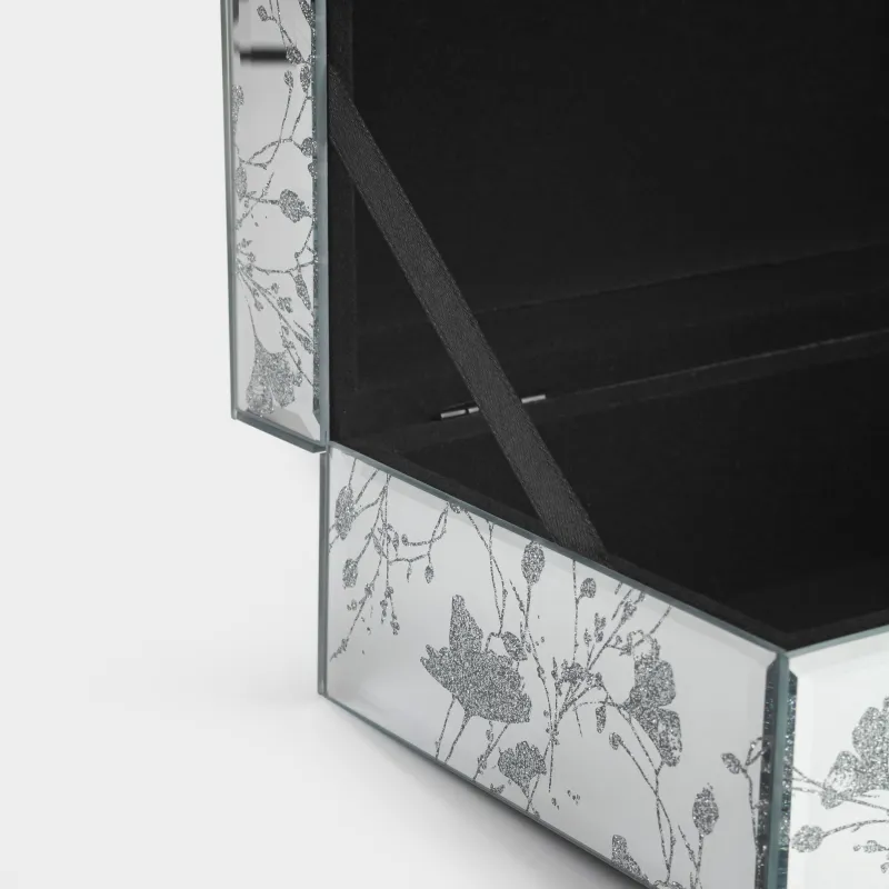 Шкатулка для украшений, 21x13 см, стекло, зеркальная, Ветви, Glossy, image-5