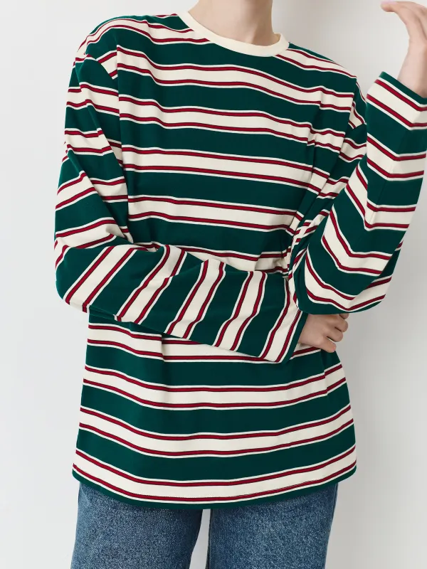 Лонгслив зеленый, Полоска, Latoya, image-1