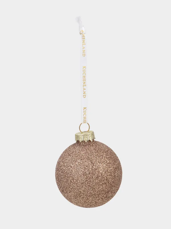 Набор елочных игрушек, 4 см, стекло, Ball sparkle, image-3