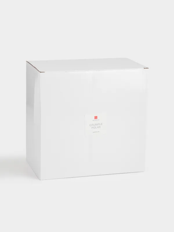 Ваза для фруктов, 25х12 см, на ножках, керамика D, молочная, Мятый эффект, Crumple polar, image-4