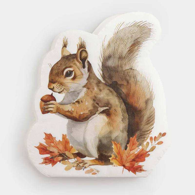 Салфетки бумажные, 28х32 см, 20 шт, фигурные, коричневые, Белка, Forest symphony