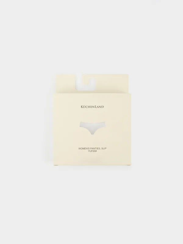 Трусы женские, р. L, полиамид/эластан К, молочные, Слипы, Yufemi, image-2