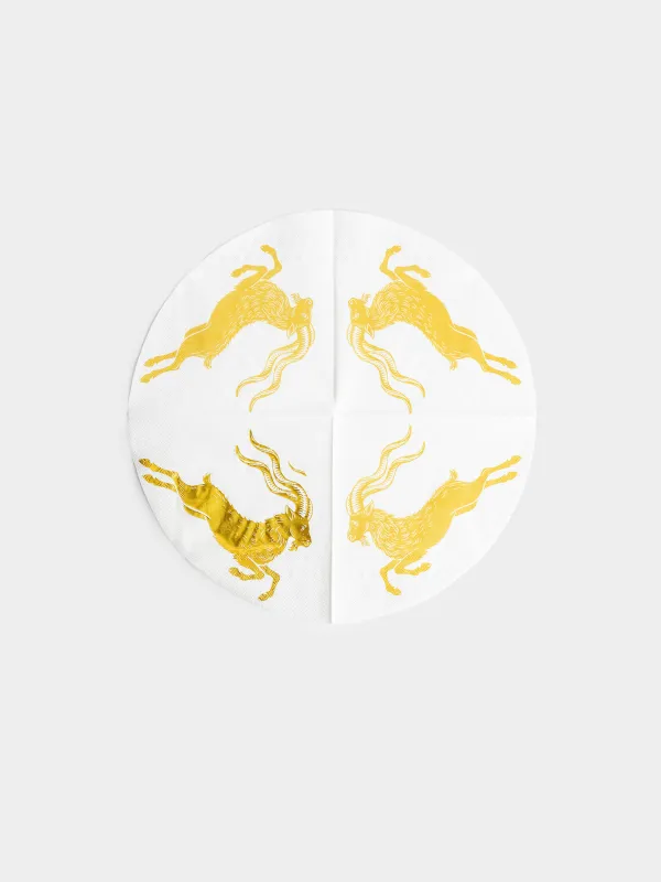 Салфетки бумажные, 33 см, 20 шт, Золотистый козел, Goat gold, image-2