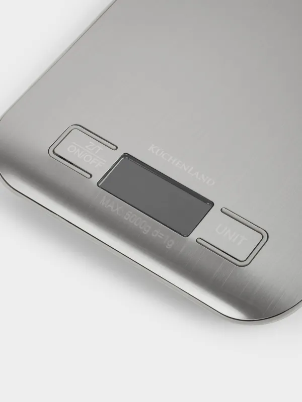 Весы кухонные, 18х14 см, электронные, сталь/пластик, серебристые, Libra, image-2