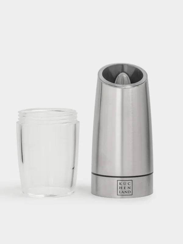 Мельница для специй, 20 см, гравитационная, сталь/акрил, LED W, Spicy, image-4