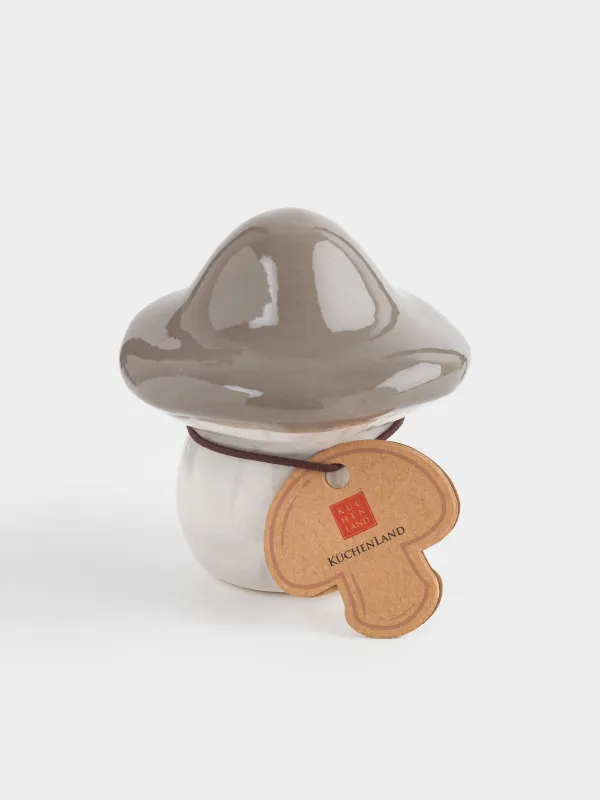 Статуэтка, 8 см, керамика D, молочно-серая, Гриб, Slight frost, image-2