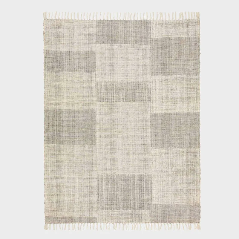 Ковер, 150х200 см, c бахромой, хлопок/джут/полиэстер, бежевый, Abstract, image-0