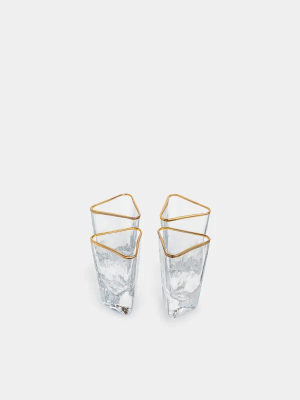 Стопка для водки, 4 шт, Triangle Gold, image-0