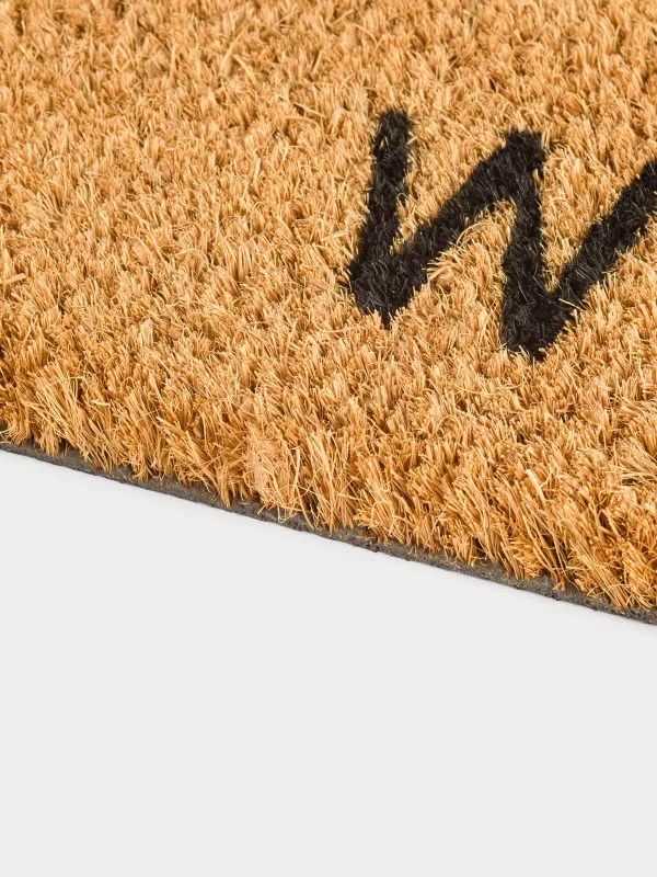 Коврик придверный, 40х60 см, кокос/ПВХ, коричневый, Welcome/Goodbye, Home deco, image-2