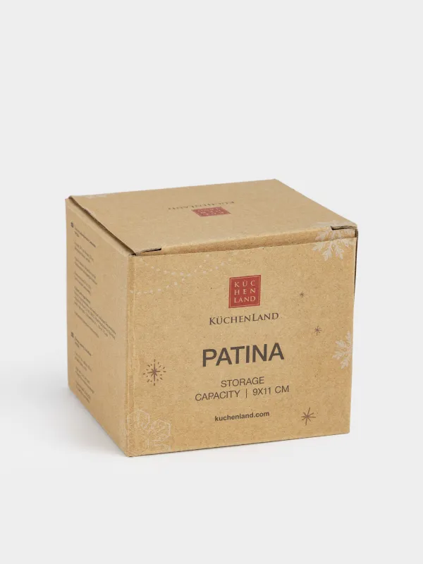 Емкость для хранения, 9х11 см, 220 мл, с подвеской, стекло, серебристая, Снежинка, Patina, image-4