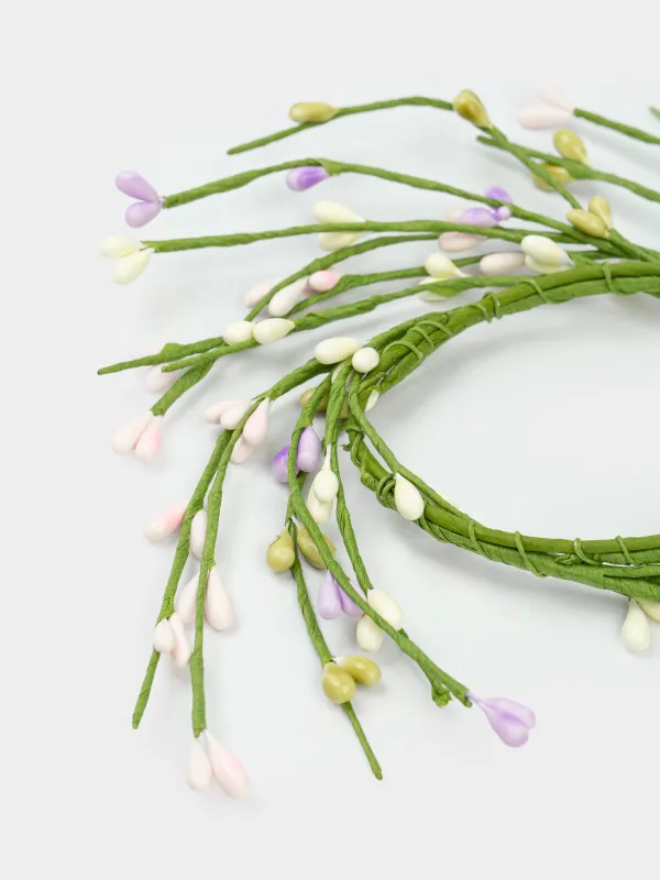 Венок для свечи, 8/18 см, пластик/металл, Цветные бусины, Easter decor, image-3