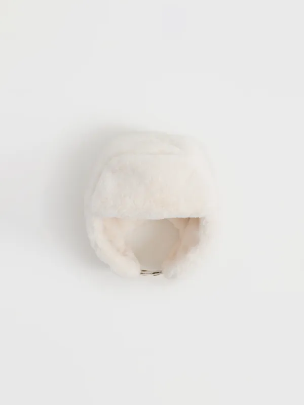 Шапка-ушанка женская, единый размер, искусственный мех, молочная, Furry, image-7