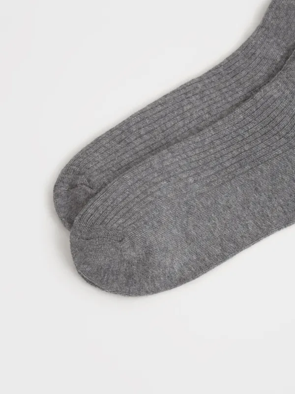 Носки женские, в рубчик, темно-серые, Rubchik, image-3