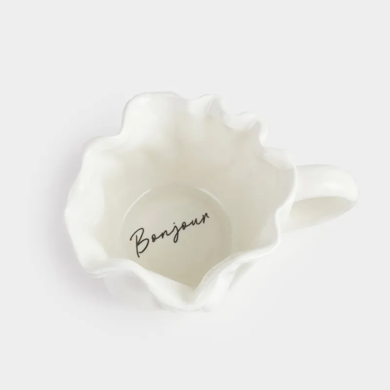 Кружка, 350 мл, керамика, молочная, Мятый эффект, Crumple, image-5