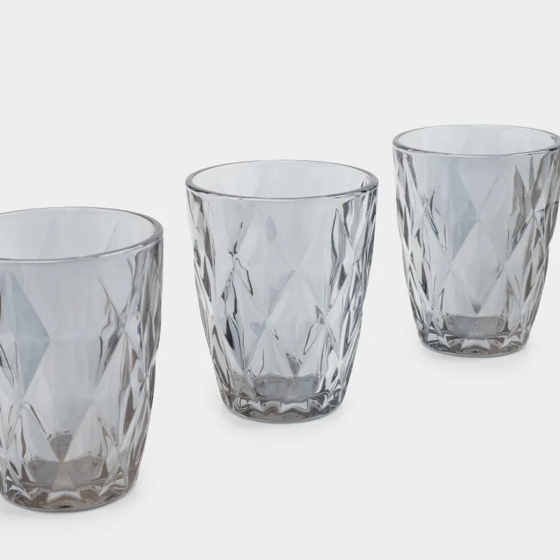 Стакан, 10 см, 270 мл, 6 шт, стекло Р, серый, Rhomb color, image-3